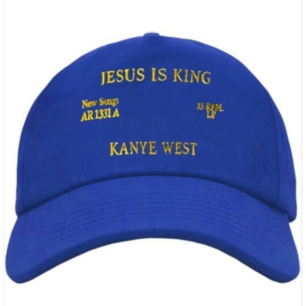 Kanye West | Yeezy | Jesus Is King Album Merch Hat Blue Yellow Embroidered Cap